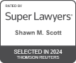 Super Lawyers Badge for Shawn M. Scott